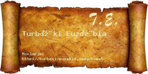 Turbéki Euzébia névjegykártya